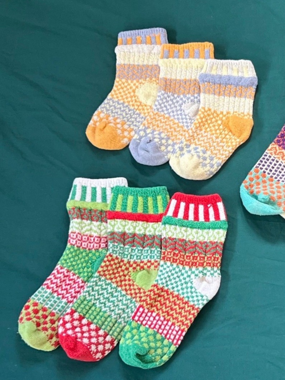 Solmate Mismatched Cotton Knit Crew Socks Children’s Socks Bundle of 3